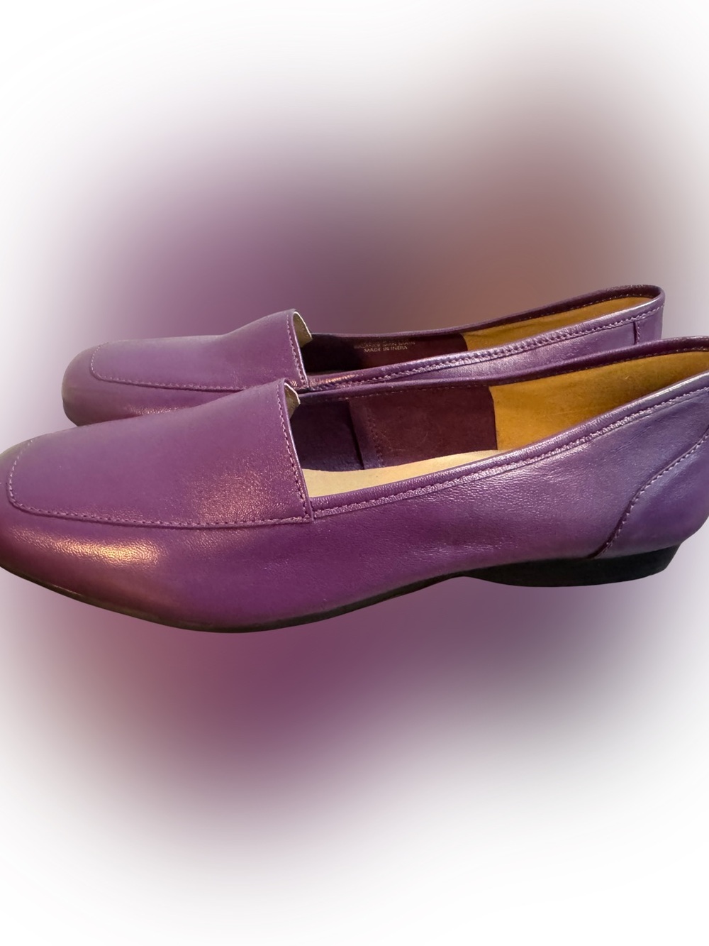 Array Purple Leather Women's Slip-On Loafers